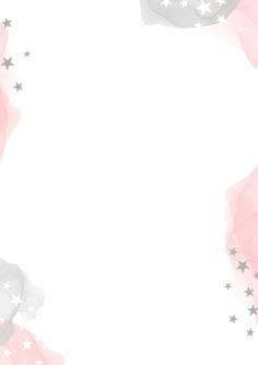 a white and pink background with silver stars