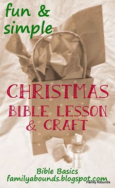 a christmas bible lesson and craft for kids to learn how to make fun and simple gifts