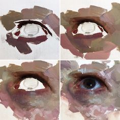 four different pictures of the same person's eye