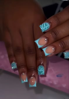 Nail Ideas 2023 Extra Short Acrylic Nails Designs, Cute Freestyle Nails Short, Baddie Nails Instagram Short, Shorts Nails Acrylic, Short Set Acrylic Nails, Short Glam Nails, Short Acrylic Nails Blue, Blue Short Acrylic Nails, Shorties Nails Square