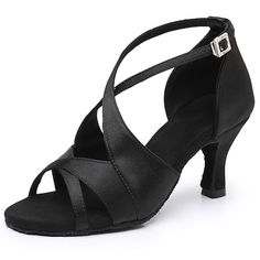 Category:Latin Dance Shoes; Upper Materials:Satin; Lining Material:Leatherette; Heel Type:High Heel; Gender:Women's; Size Suggestion:standard size, select your usual size; Toe Shape:Round Toe; Style:Professional,Party / Evening; Outsole Materials:Suede; Occasion:Practice,Professional,Performance; Age Group:Adults'; Closure Type:Buckle; Customized Shoes:Customizable; Listing Date:08/01/2024; Production mode:Self-produce; Foot Length:; Foot Width:null; SizeChart1_ID:2:117479; Size chart date sourc Fitted Dance Shoes For Dance Class, Fitted Heels For Dance Class, Low Heel Dance Heels, Fitted Closed Toe Dance Shoes, Fitted Dance Shoes With Heel And Ankle Strap, Closed Toe Dance Shoes For Dance Class, Elegant Closed Toe Dance Shoes For Dance Class, Closed Toe Heels For Dance Class, Fitted Round Toe Heels For Dance Class