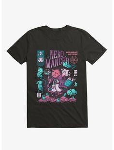 Nekomancer Raise Dead Cats To Life! Black T-Shirt Hot Topic Store, Nine Lives, Back To Life, Black T Shirt, Favorite Shirts, Tshirts Online, What If, Shirt Online