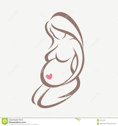 a pregnant woman's stomach with a heart in the center on a white background