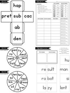 printable worksheet for beginning and ending the word workbook with pictures on it