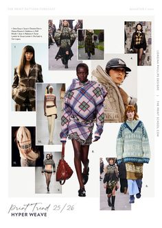 Fashion Trends 2025 Fall Winter Women, Trend Forecasting 2025, Aw25 Fashion Trends, 2025 Trend Forecast, Surface Pattern Design Inspiration, Trend Board