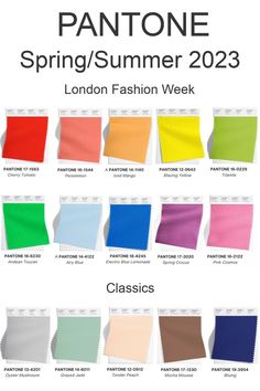 Pantone Spring/Summer 2023 London Fashion Week #trends #color #spring #summer #pantone #23 Spring 2023 Graphic Design Trends, Color Trends2023, Spring Summer 2023 Fashion Trends Outfits, Spring Summer 2023 Color Trends, Pantone Spring 2023, Pantone Trends, Spring Summer 23