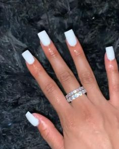 White Square Acrylic Nails, White Short Acrylic Nails, Short Tapered Square Nails, Short White Acrylic Nails, Shorties Nails Square, Cute Short Square Nails, White Short Nails, Gel Acrylic Nails