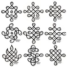 the different types of knots that can be used to make an ornament pattern