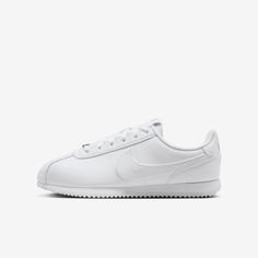 From track superstar to fashion phenom, the Cortez pairs retro appeal with modern comfort. We updated the shape to give you extra room in the toe box and above your foot. Plus, a sponge-soft midsole and see-saw detailing on the outsole deliver the heritage vibes you know and love. Modern White Skate Shoes With Cushioned Footbed, Comfortable White Skate Shoes With Cushioned Footbed, Classic Nike Synthetic Skate Shoes, Nike Cortez All White, Nike Cortez Blue, Clot X Nike Cortez, Nike Cortez Shoes, Nike Classic Cortez Leather, Nike Cortez