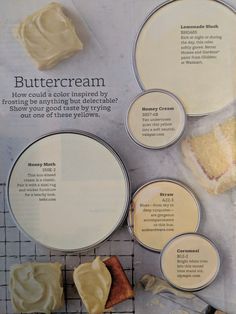 an advertisement for buttercream is shown in the middle of it's page