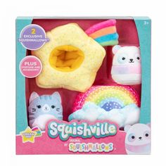 the squishiville toy set is in its box and it's ready to be played