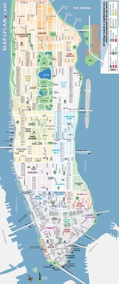 a large map of the city of new york with all its streets and major roads