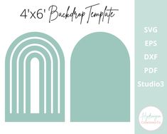 the 4x6 background template for photoshopping with archs in mint green and white