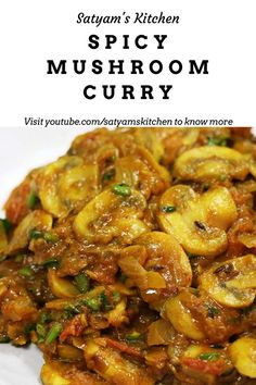 this spicy mushroom curry is an easy and delicious side dish