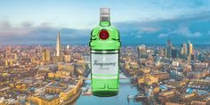 a bottle of ginny's water in the middle of a city