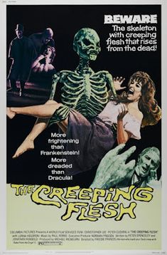 a movie poster for the creeping flesh