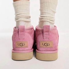 An Ultrashort Shaft Adds A Twist To This Abbreviated Version Of A Classic Ugg Boot. The Style Delivers Extra Comfort With A Lining Crafted From Both Genuine Shearling And Uggplush, A Moisture-Wicking Textile Made From A Wool-Rich Blend But Crafted To Feel And Wear Like Genuine Shearling. Never Worn Without Original Box. Ugg Ultra Mini Boots, Ultra Mini Boots, Ugg Ultra Mini, Ugg Boot, Mini Boots, Classic Ugg Boots, Orchid Color, Shoes Ugg, Ugg Shoes