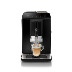 an espresso machine with coffee in it on a white background and no one around