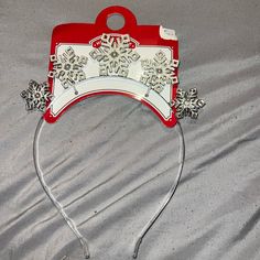 Brand New Christmas Headband Snowflakes Free People Hair, White Flower Hair Clip, Bump Hairstyles, Halloween Hair Clips, Rhinestone Hair Comb, Floral Hair Clip, Crochet Triangle, Christmas Headband, Top Knot Headbands