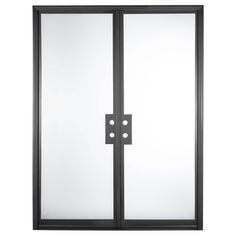 no-watermark Modern French Doors The Home Depot, Steel Entry Doors, Steel Door Design, Steel Windows, French Doors Patio, Wrought Iron Doors, Steel Door, Room Dividers, Iron Doors