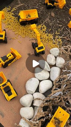 some yellow construction equipment laying on the ground