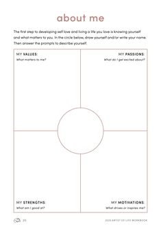 Artist Of Life Workbook, Digital Workbook, Therapy Worksheets, Mental And Emotional Health