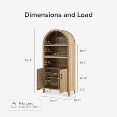 the measurements for a bookcase with drawers