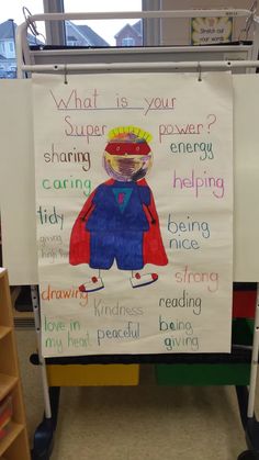 a bulletin board with writing on it in a classroom setting for children to learn how to read