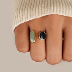 Chic Rings, Chalcedony Ring, Wrap Ring, Jewelry Lookbook, Timeless Accessories, Onyx Ring, Affordable Jewelry, Ring Fit, Diy Schmuck