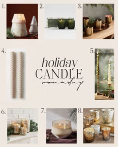 holiday candle photography collage with candles