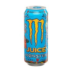 a can of monster juice on a white background