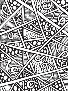 an abstract black and white drawing with lines