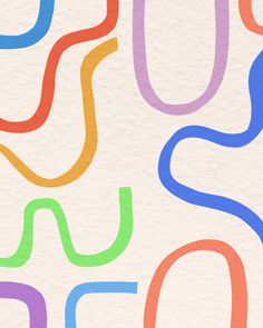 an image of colorful lines on paper with the letter s in it's center