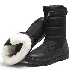 Women's Warm Fur Lined Metallic Snow Boots are designed to keep toes warm and dry in wintry conditions. The thermal fur lining and insulated outsole provide superior warmth, while waterproof construction and an anti-slip tread ensure secure footing in wet and icy conditions. Perfect for any cold-weather outdoor adventure. Sole Material: Polyvinyl Chloride Outer Material: Polyurethane (PU) Closure Type: Zipper Water Resistance Level: Waterproof Warm Snow Boots, Winter Knit Hats, Snow Boots Women, Fur Boots, Winter Boots Women, Boot Accessories, Mid Calf Boots, Snow Boots, Leather Ankle Boots