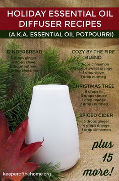 Essential oils are a safe way to bring some scented cheer to your home during the holiday season! Here's 20 blends for your favorite method of diffusing that not only will warm your heart, but have some health benefits too! Oil Remedies, Essential Oil Diffuser Recipes, Oil Diffuser Recipes, Yl Essential Oils, Diffuser Recipes, Holiday Essentials