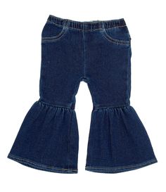 From Wrangler&#x2C; these jeans feature: denim fabrictwo front pocketsruffled detail on the backfull&#x2C; flared legscotton blend Machine wash/tumble dryImported. Baby Wrangler Shorts, Wrangler Shorts, Boot Barn, Flare Leg Jeans, Wrangler Jeans, Newborn Girl, Bottom Clothes, Dillard's