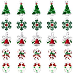 PRICES MAY VARY. Various styles: the package brings you 50 pieces assorted charm pendants in 5 different styles, which are enough for you to apply and choose, also satisfy your different DIY making demands Christmas theme elements: these Christmas tree charms are designed with vivid appearance, including Christmas tree shape, bell shape, snowflake shape, garland shape and candy shape, all of them full of Christmas features, can bring you much festival atmosphere Pretty decoration: our snowflake Bell Craft, Bracelet Maker, Crafts Bracelets, Christmas Tree Shape, Tree Charms, Christmas Tree Charm, Snowflake Garland, Crafts Jewelry Making, Snowflake Shape