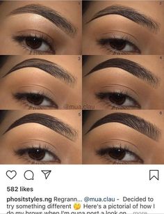 Brow Makeup Looks, Brows Makeup, Membentuk Alis, Eyebrows Makeup, Makeup Eyebrows