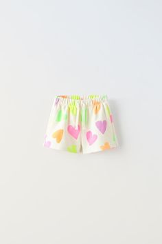 BASIC PRINT SHORTS - Mauve | ZARA United States Cute Bottoms With Built-in Shorts For Playwear, Fun Vacation Shorts With Elastic Waistband, Fun Bottoms With Elastic Waistband For Vacation, Fun Bottoms With Elastic Waistband In Short Length, Fun Bottoms With Elastic Waistband And Short Length, Fun Shorts With Elastic Waistband, Spring Playful Bottoms Short Length, Fun White Bottoms For Spring, Fun Summer Bottoms With Elastic Waistband