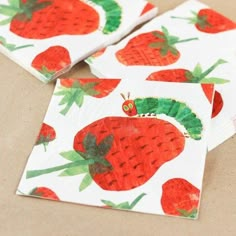 the very hungry caterpillar paper napkins are ready to be used as placemats