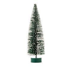 a small green christmas tree on a white background