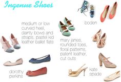 Ingenue Shoes, Ingenue Accessories, Kibbe Romantic, Leather Cuts, Soft Classic, Soft Summer, Mary Jane Flats