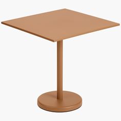 a small square table with a base on an isolated white background for use in any room