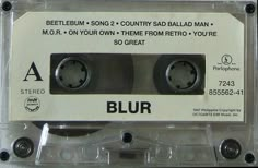 an audio cassette with the words blur on it