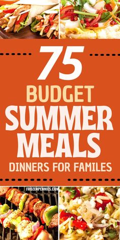 the cover of 75 budget summer meals for families