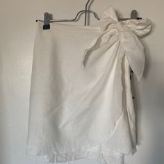 Ordered This Skirt In Both A Small And A Medium For A White Linen Engagement Party, And Unfortunately Didn’t Get To Wear Either. Never Worn, Nwt, No Damage! Asymmetrical Lined Wrap Skirt For Brunch, White Asymmetrical Skirt For Day Out, Elegant Beach Skort For Spring, Elegant Spring Beach Skort, Chic Lined Skort For Daywear, Flowy Midi Skort For Summer, Asymmetrical Wrap Skirt With Lining For Brunch, Elegant Cotton Skirt For Brunch, White Asymmetrical Skirt For Brunch