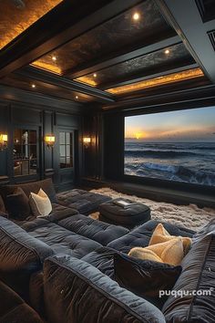 Small Theater Room, Small Home Theater, Basement Movie Room, Theater Rooms, Tiered Seating, Media Room Design