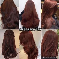 Hair Colour Inspo, Maroon Hair Color, Mahogany Hair, Autumn Hair, Wine Hair, Brown Hair Inspo, Hair Tint, Ginger Hair Color, Hair Color Auburn