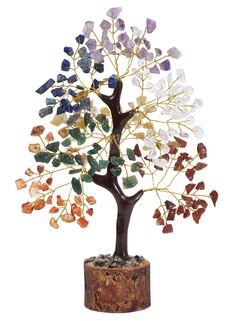 PRICES MAY VARY. Crystal Tree Of Life - This lovely crystals and stones gem tree is handcrafted with 200 natural crystals beads attached to a agate stone using copper wire. Gemstones tree size is 7-8 inch approx. Crystal trees help in the removal of negative energy from the surroundings, as well as the enhancement of luck, power, prosperity, and the generate positive energy. Chakra Crystals - There are seven chakras, which are the wheels of energy in the structure. Seven chakras namely crown cha Feng Shui Money Tree, Chakra Points, Chakra Decor, Crystal Trees, Feng Shui Tree, Feng Shui Money, Gem Tree, Chakra Tree, Feng Shui Crystals