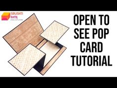 open to see pop card with the text, open to see pop card tutorial